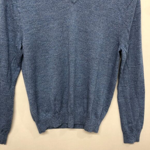 Express Men Modern Fit Extra Fine Merino Wool Sweater Size Large Blue B297 -21 - Picture 9 of 12